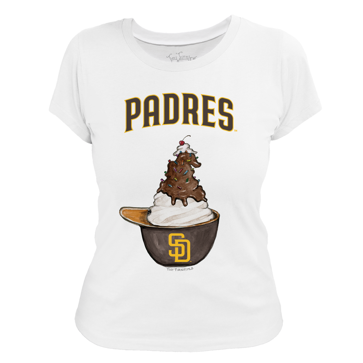 San Diego Padres Sundae Helmet Women's Tee Shirt