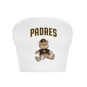 San Diego Padres Teddy Crop Tube Top - Tiny Turnip