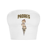 San Diego Padres Triple Scoop Crop Tube Top
