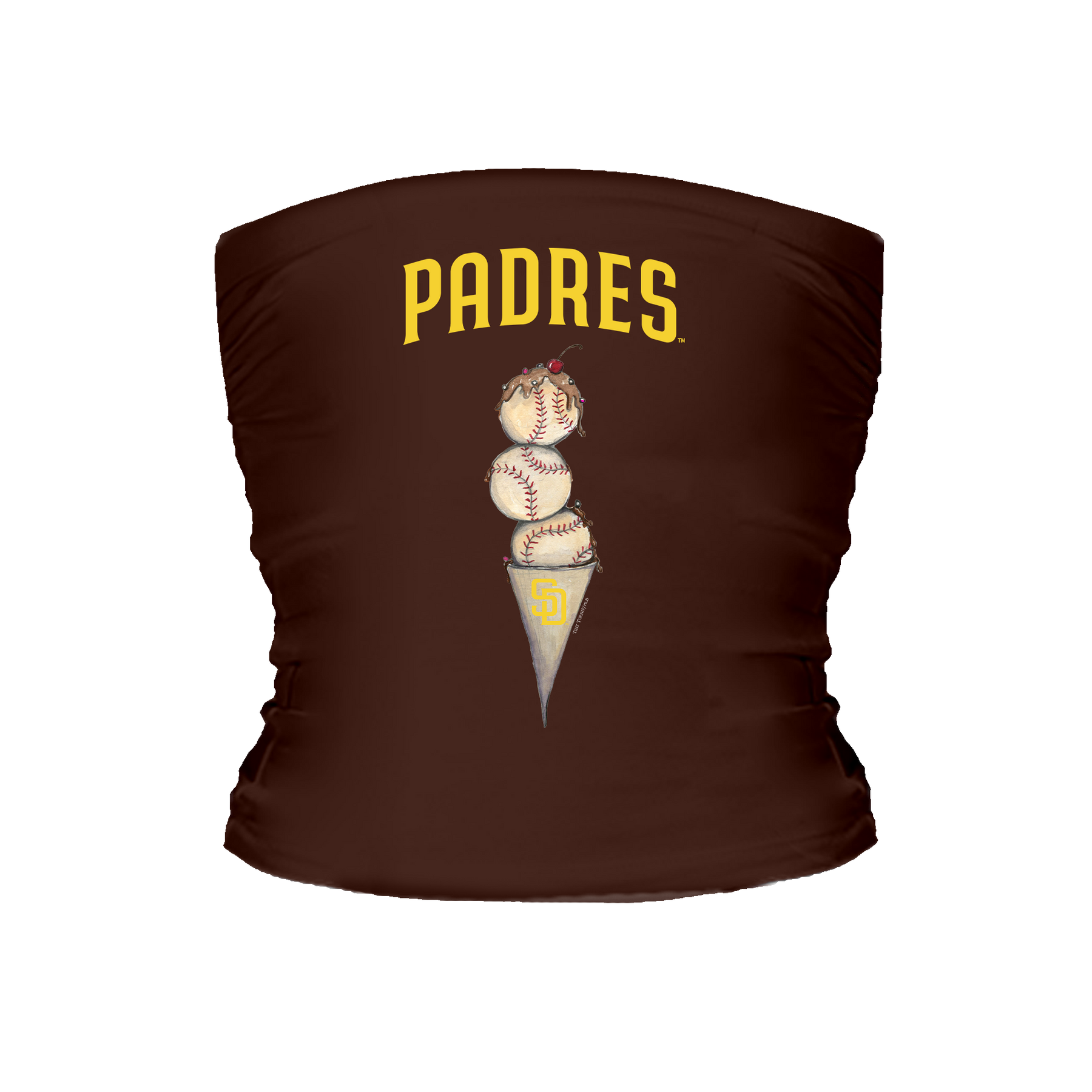 San Diego Padres Triple Scoop Tube Top - Tiny Turnip