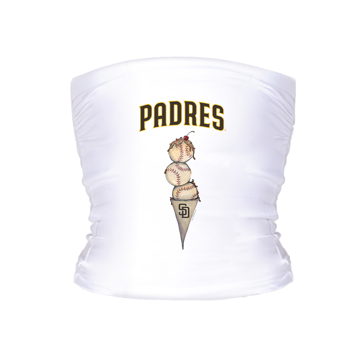 San Diego Padres Triple Scoop Crop Tube Top