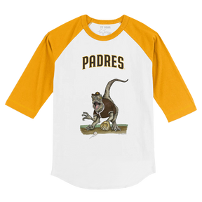 San Diego Padres Velociraptor 3/4 Gold Sleeve Raglan