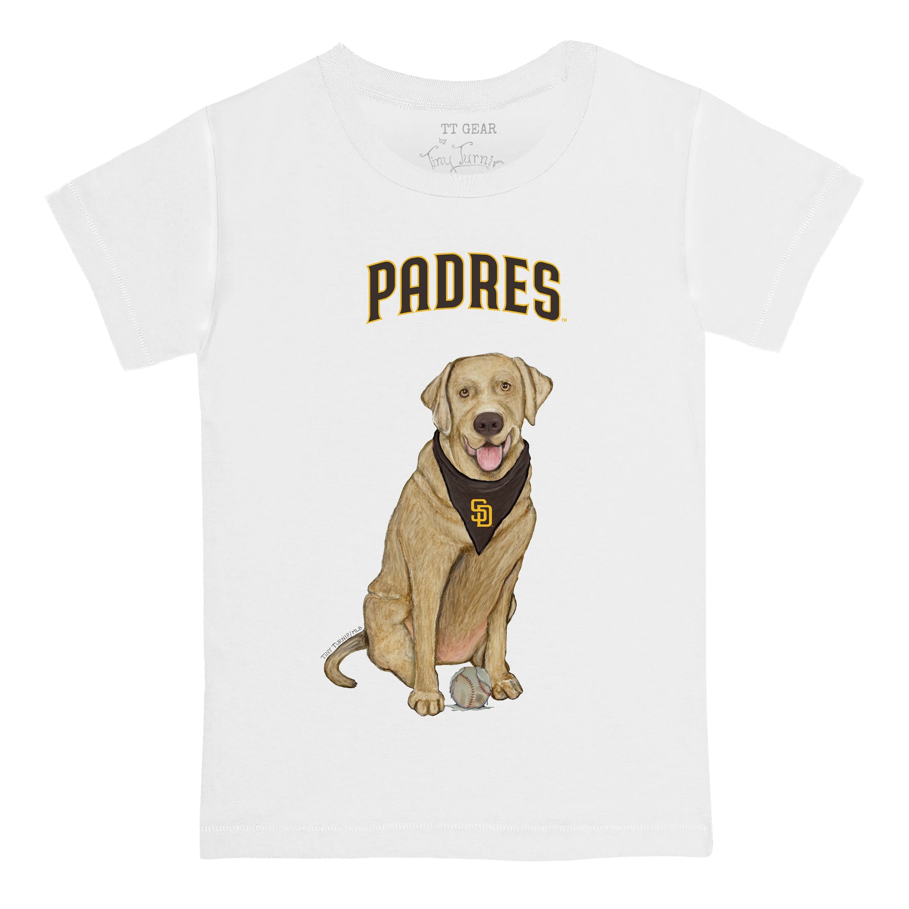 San Diego Padres Yellow Labrador Retriever Tee Shirt