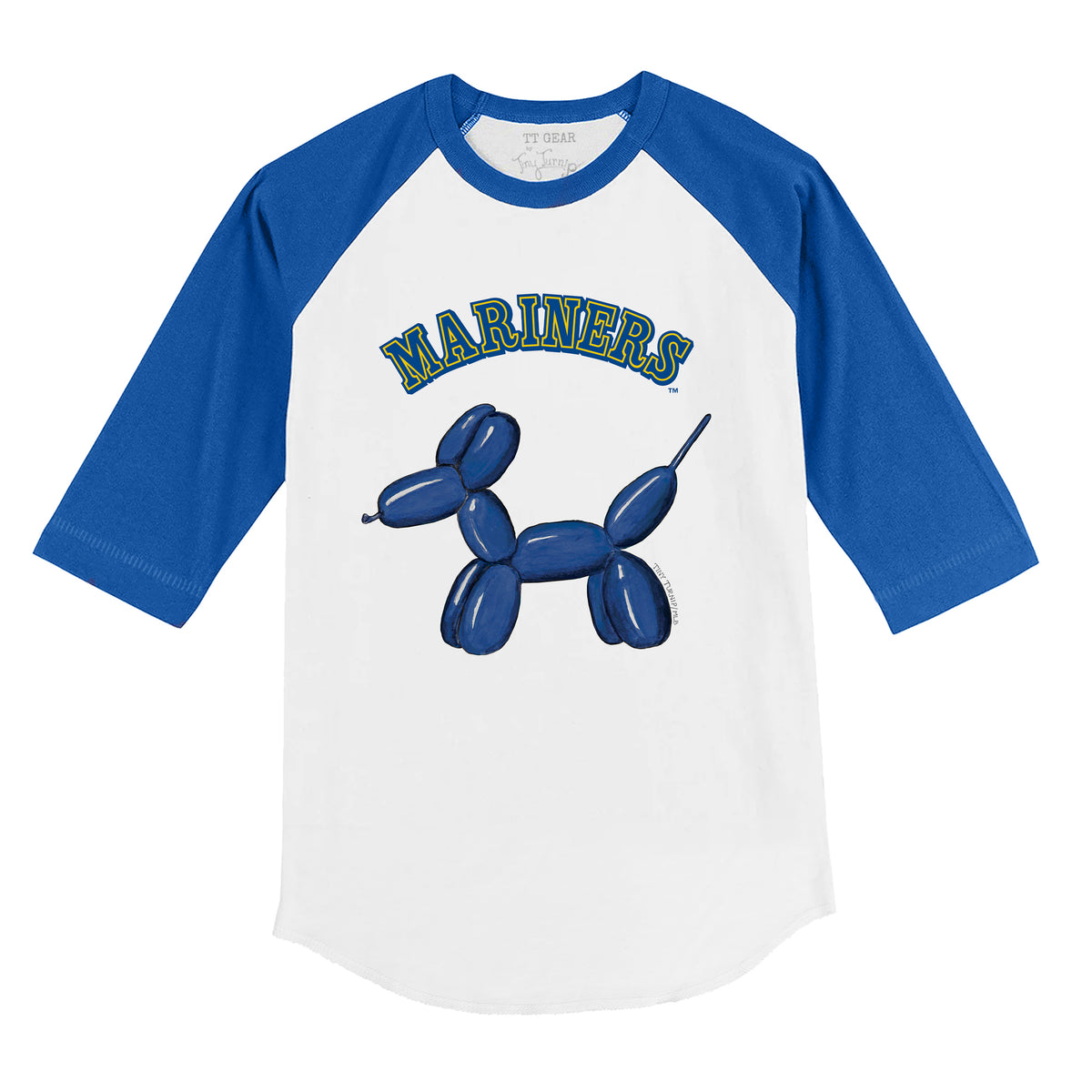 Seattle Mariners Balloon Dog 3/4 Royal Blue Sleeve Raglan