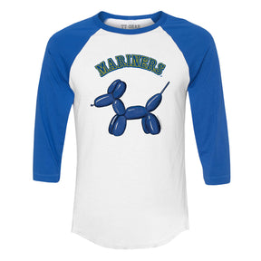 Seattle Mariners Balloon Dog 3/4 Royal Blue Sleeve Raglan