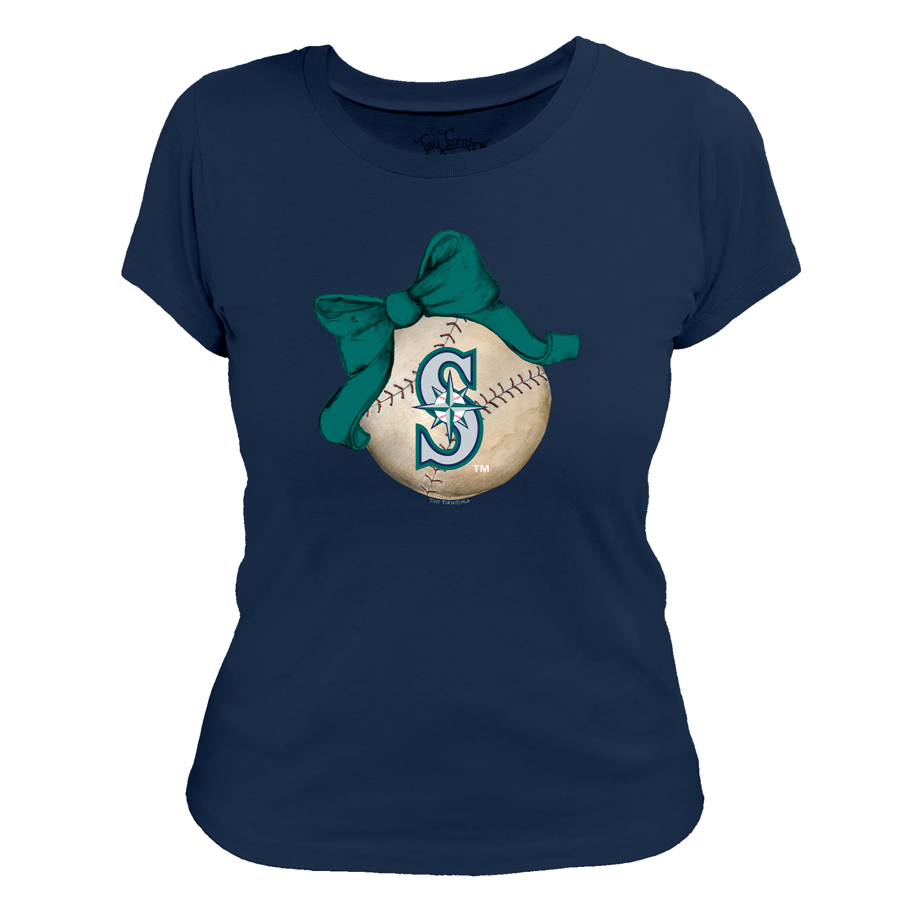 Seattle Mariners Baseball Bow Tee Shirt