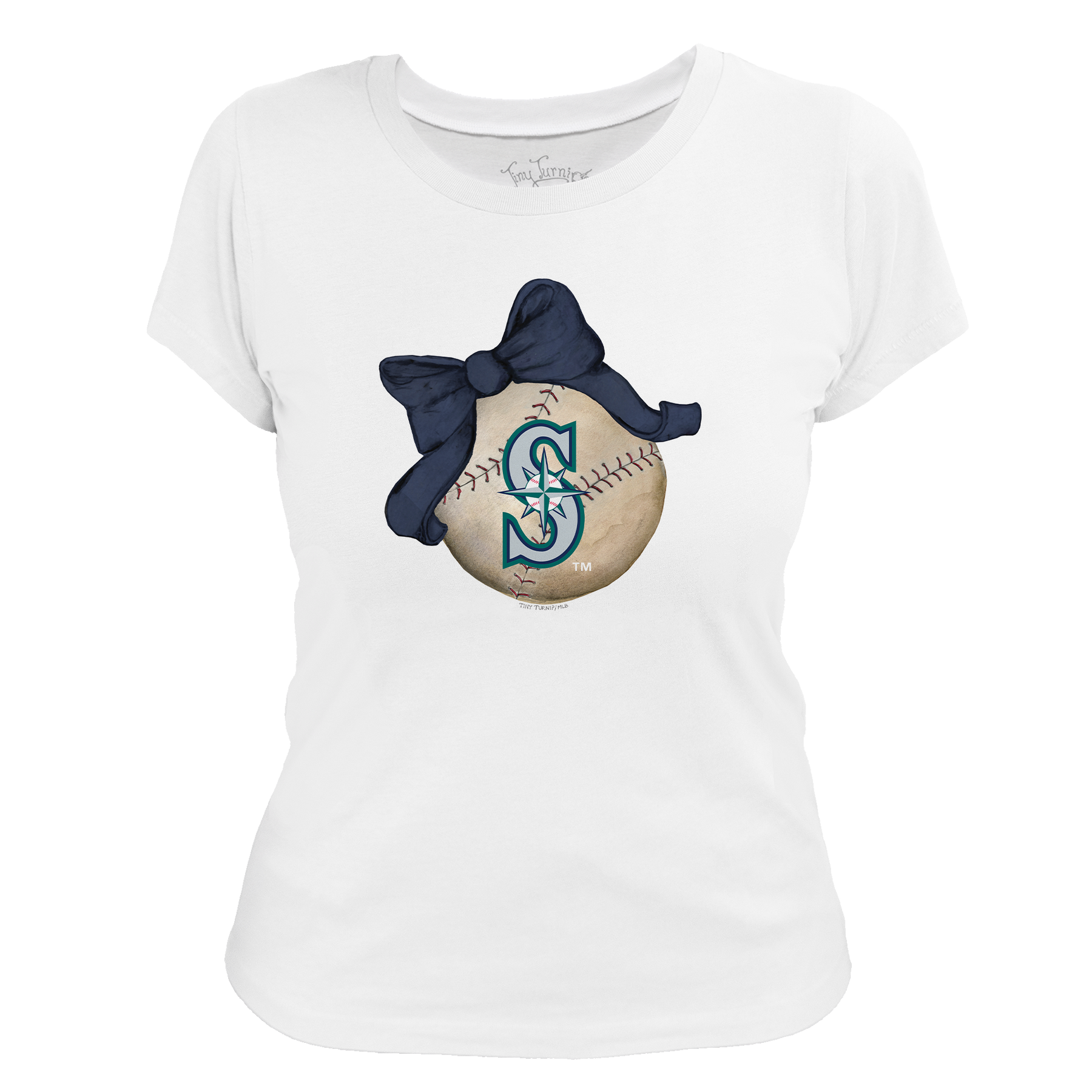 Seattle Mariners Baseball Bow Tee Shirt