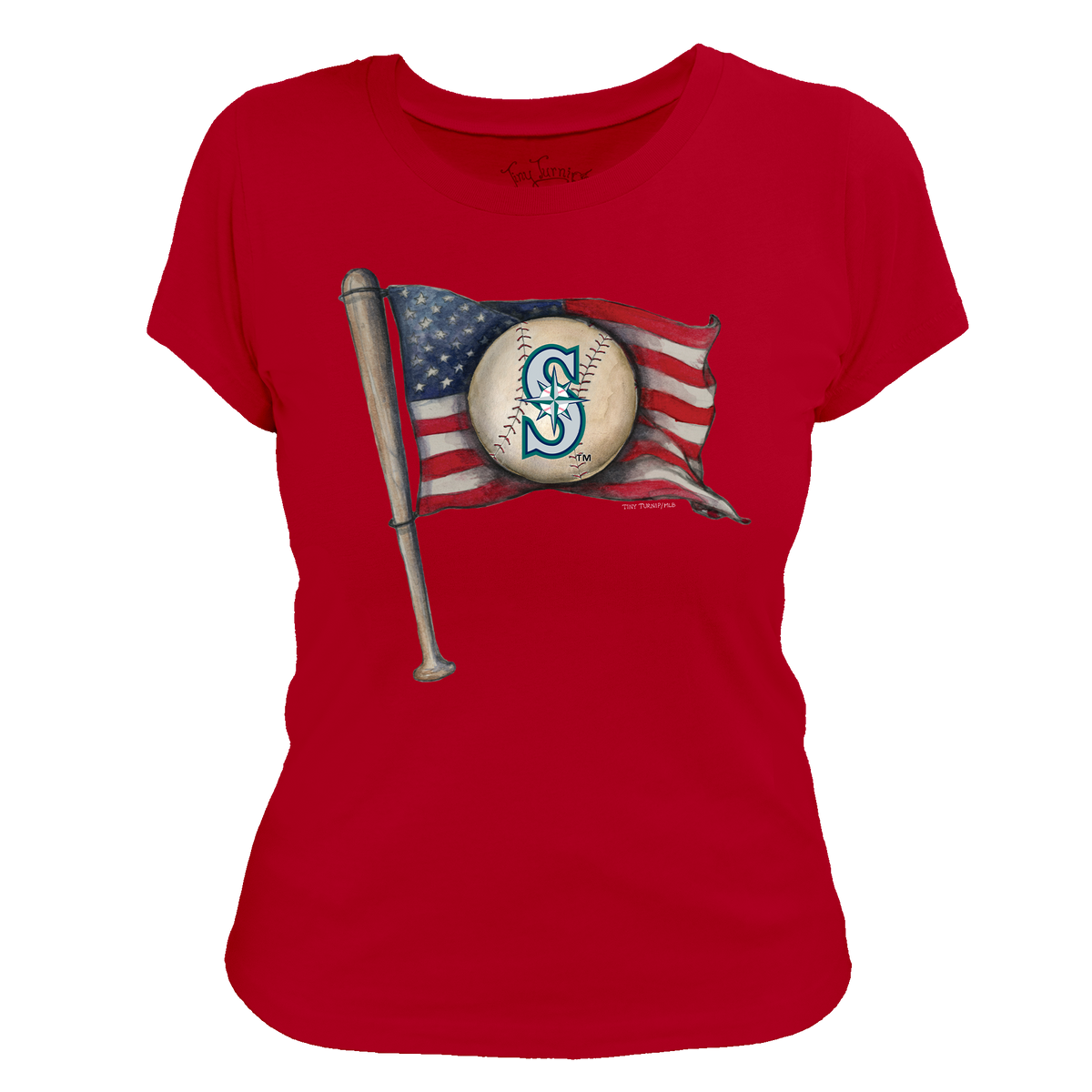 Seattle Mariners Baseball Flag Women's Tee Shirt