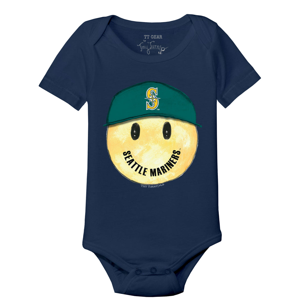 Seattle Mariners Smiley Short Sleeve Snapper
