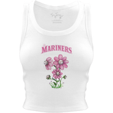 Seattle Mariners Blooming Baseballs Crop Tank - Tiny Turnip