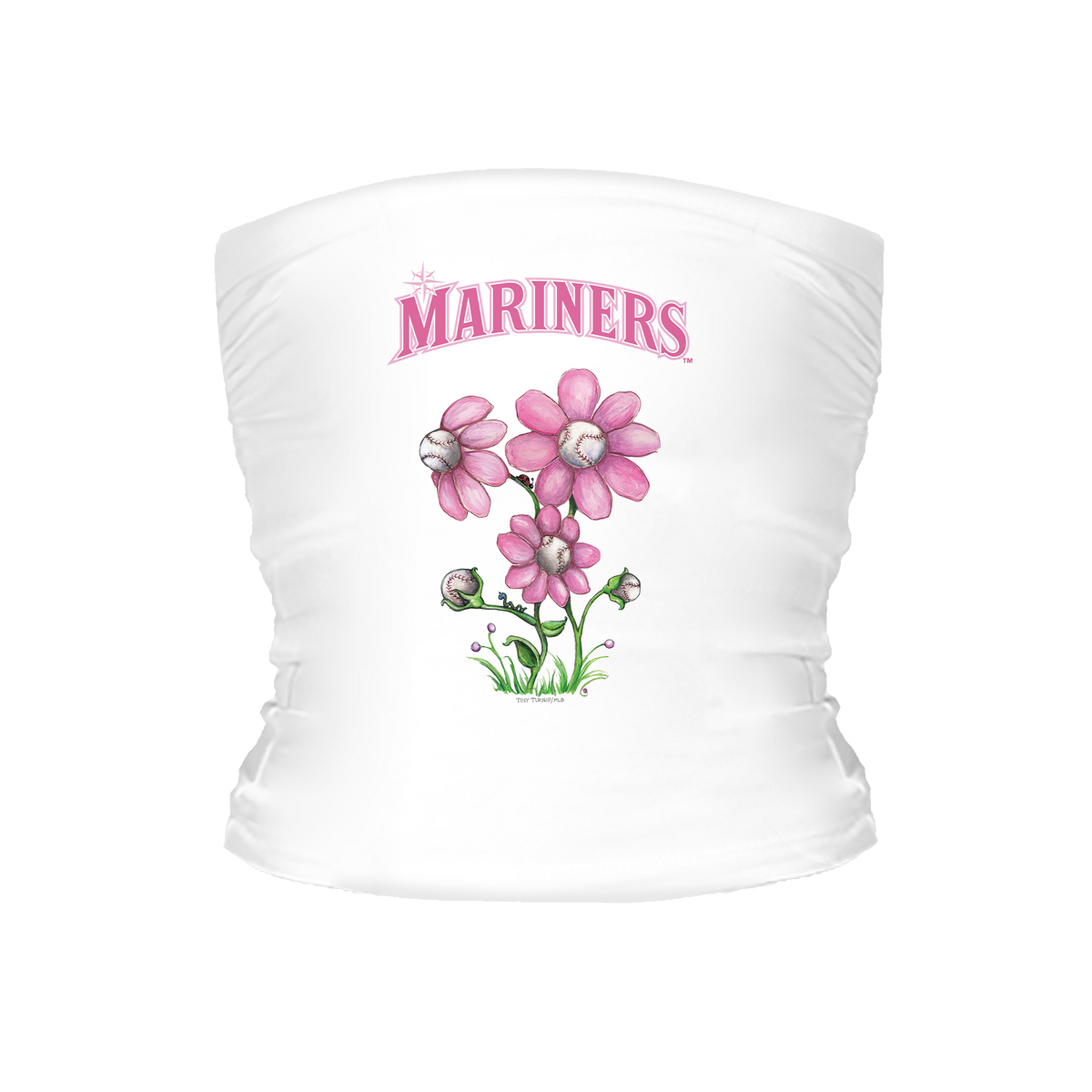 Seattle Mariners Blooming Baseball Tube Top - Tiny Turnip