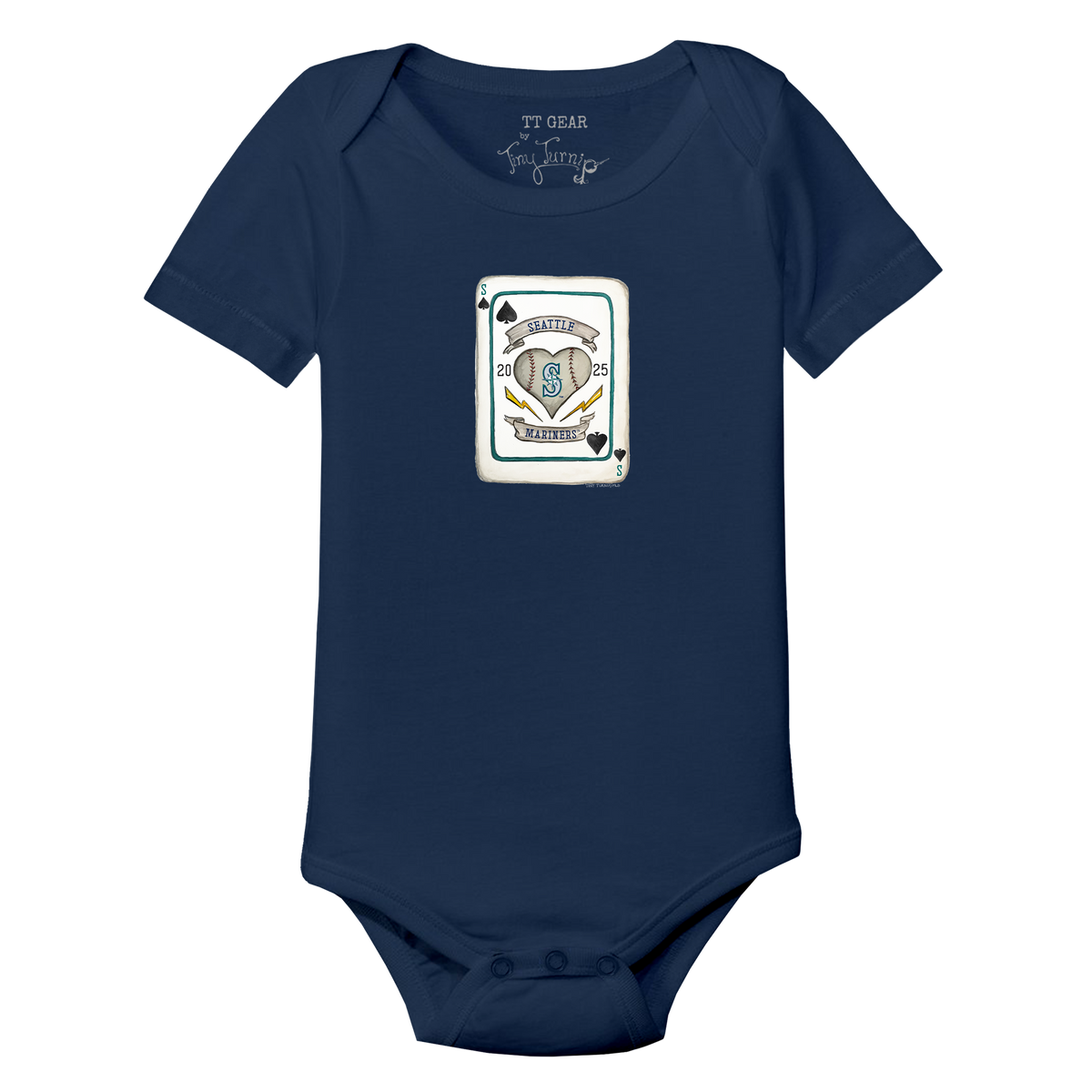 Seattle Mariners Card Short Sleeve Snapper