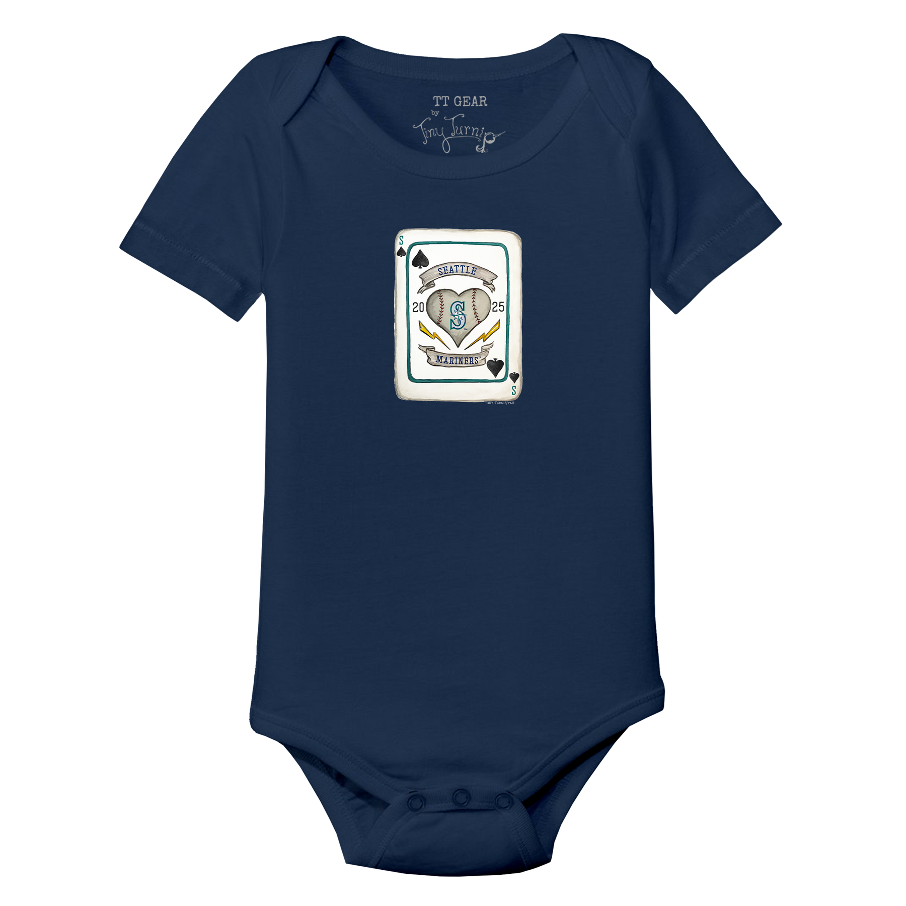 Seattle Mariners Card Short Sleeve Snapper