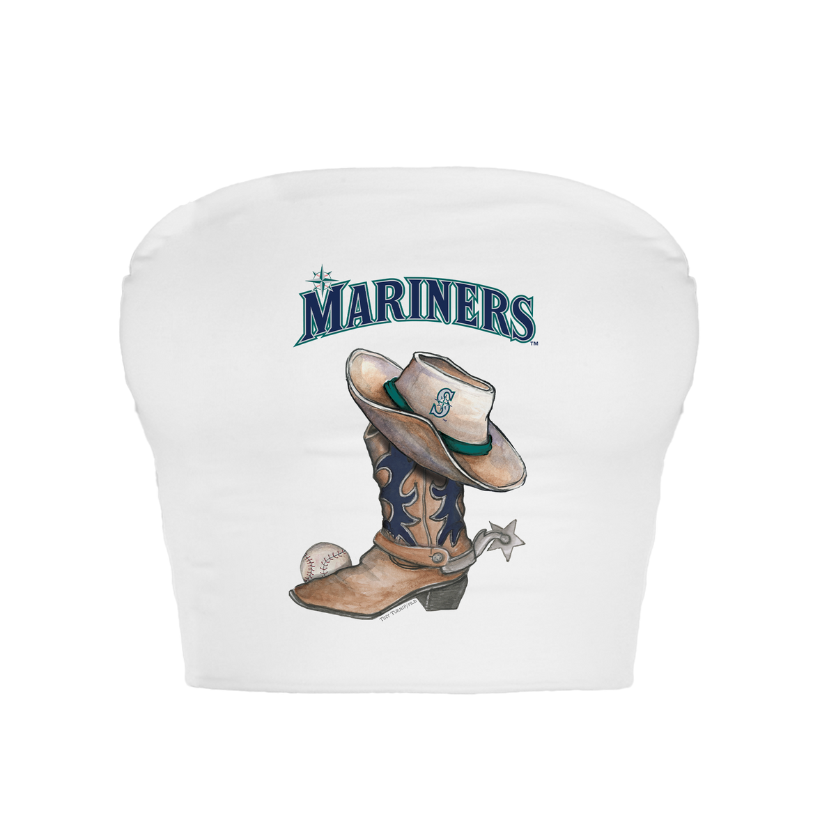 Seattle Mariners Cowboy Boot Crop Tube Top