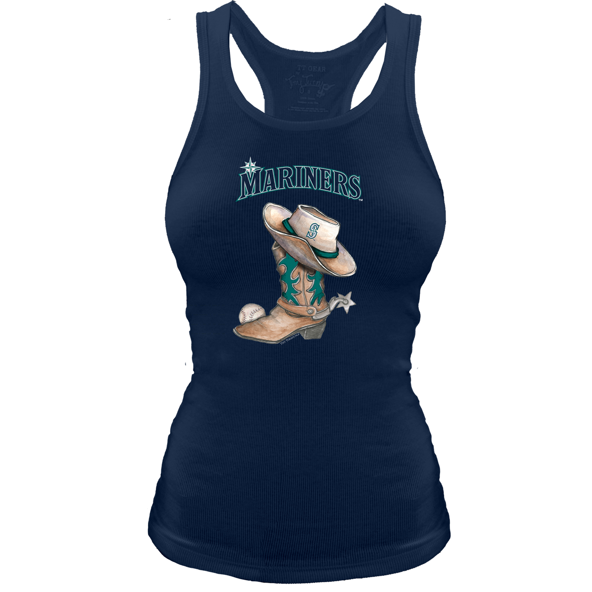 Seattle Mariners Cowboy Boot Racerback Tank - Tiny Turnip