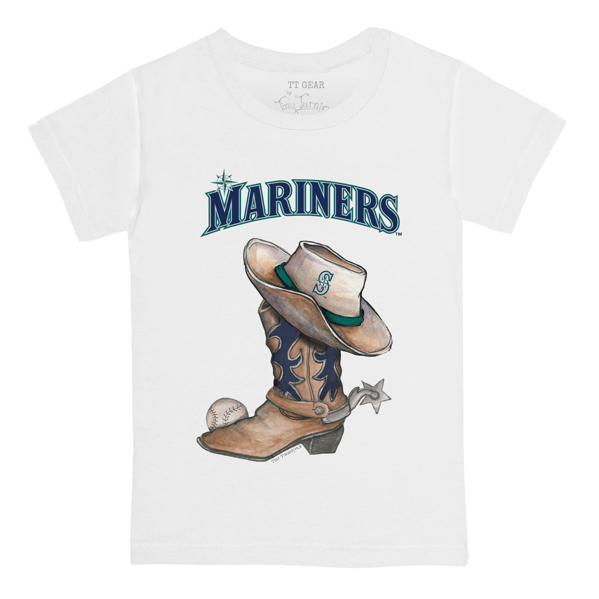 Seattle Mariners Cowboy Boot Kid's Tee Shirt