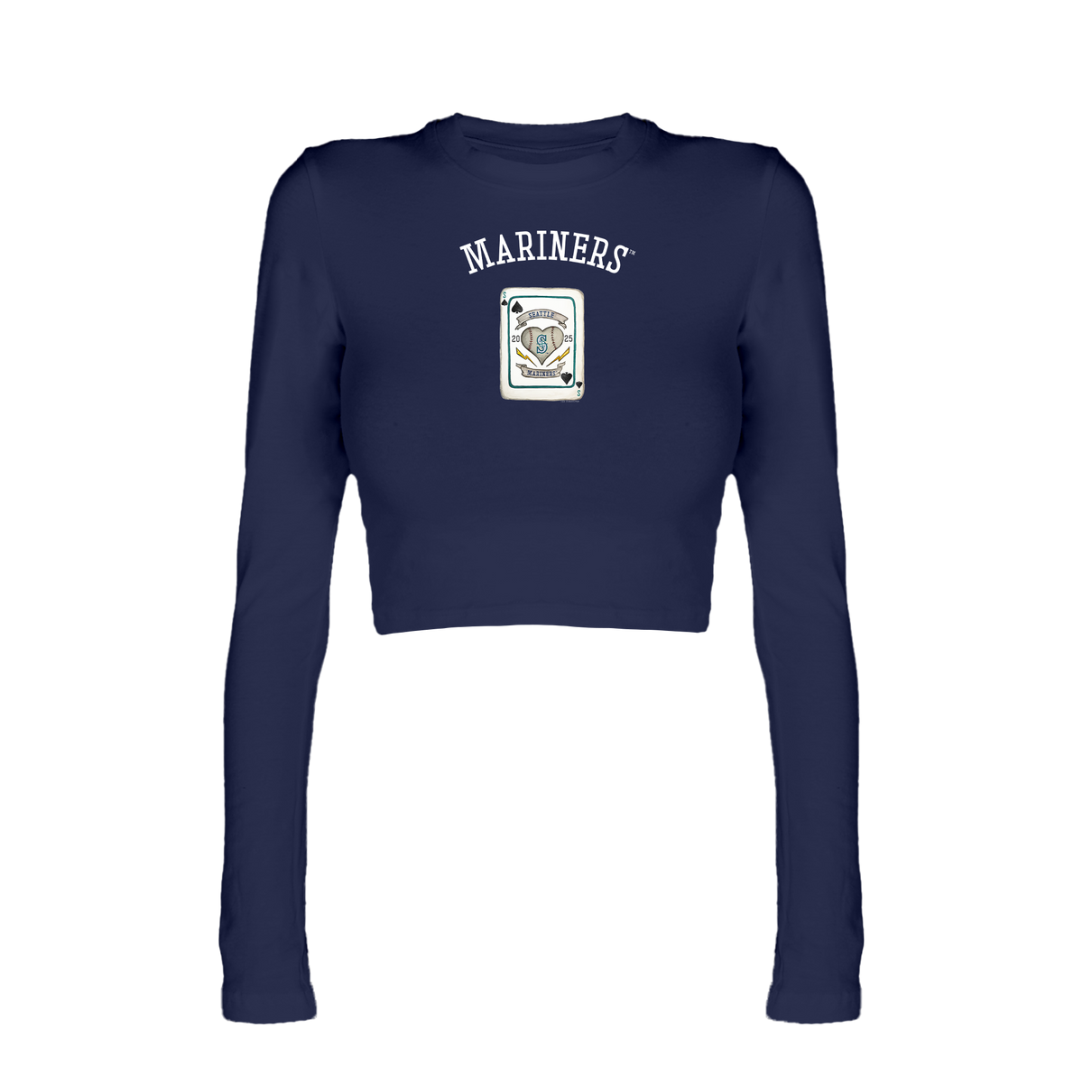 Seattle Mariners Card Candice Crop Long Sleeve