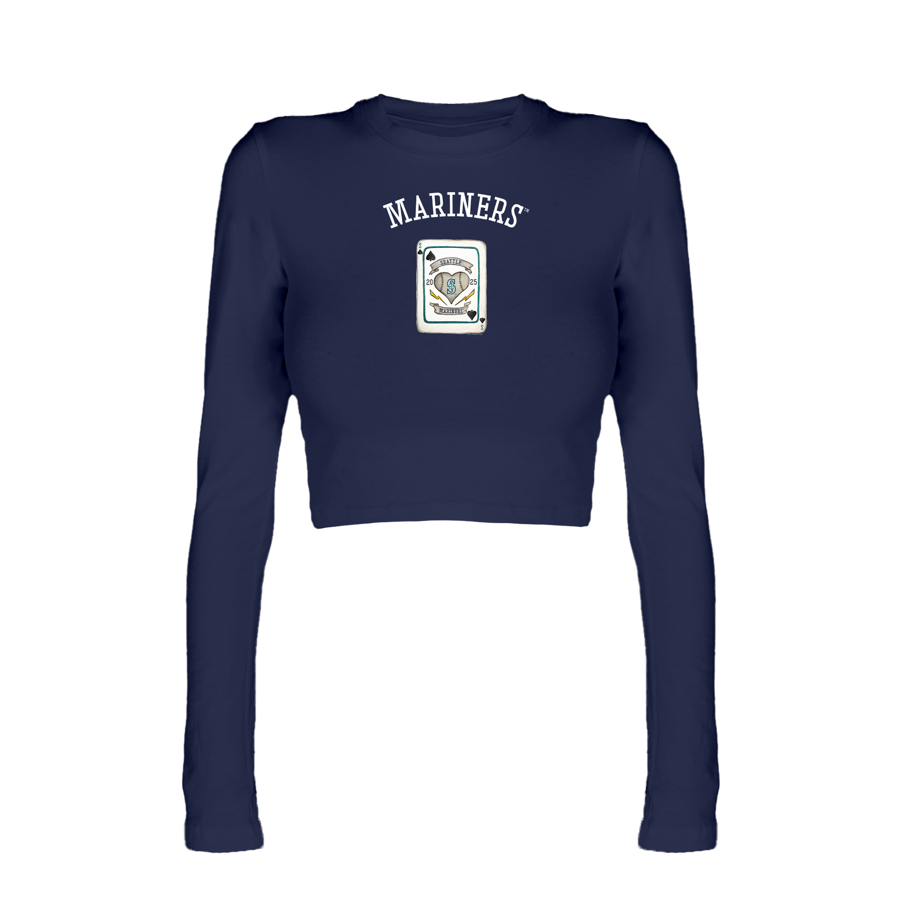 Seattle Mariners Card Candice Crop Long Sleeve