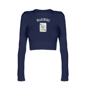 Seattle Mariners Card Candice Crop Long Sleeve