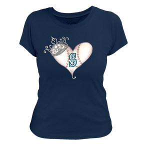 Seattle Mariners Tiara Heart Tee Shirt