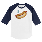 Seattle Mariners Hot Dog 3/4 Navy Blue Sleeve Raglan