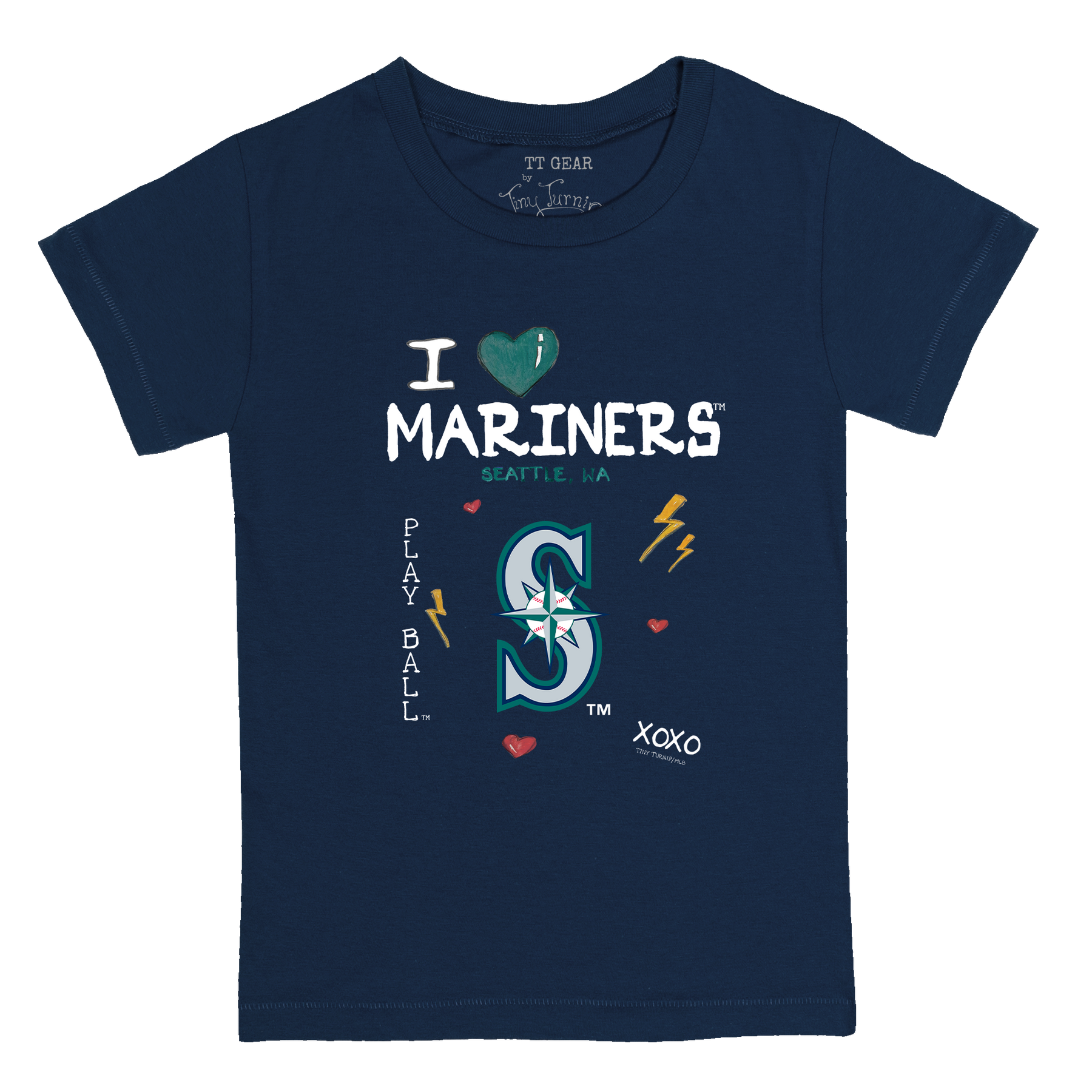 I Heart Mariners Kid's Tee Shirt - Tiny Turnip
