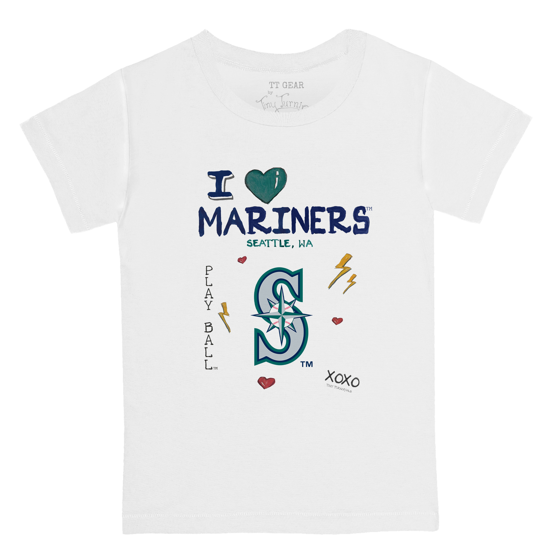 I Heart Mariners Kid's Tee Shirt - Tiny Turnip