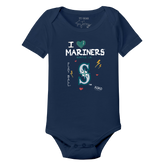 I Heart Mariners Short Sleeve Snapper - Tiny Turnip