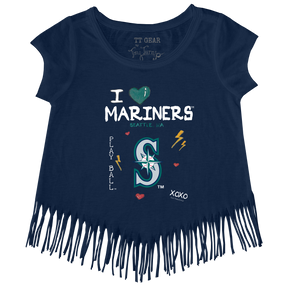 I Heart Mariners Fringe Tee - Tiny Turnip