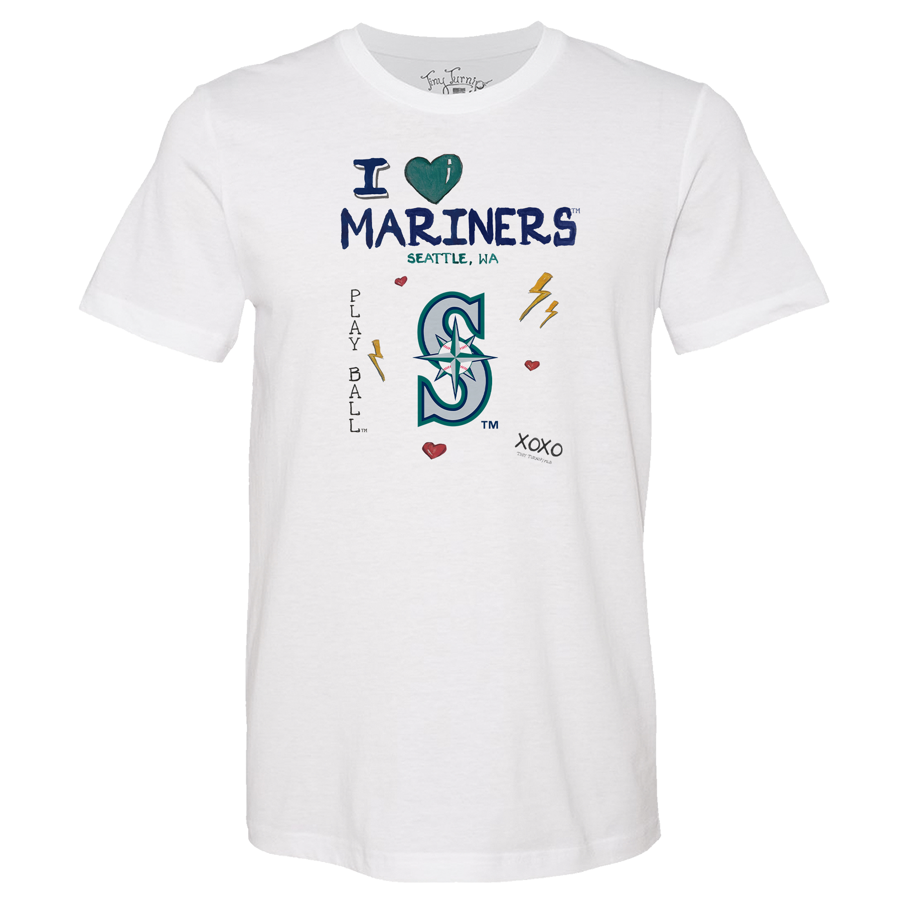 I Heart Mariners Unisex Tee Shirt - Tiny Turnip