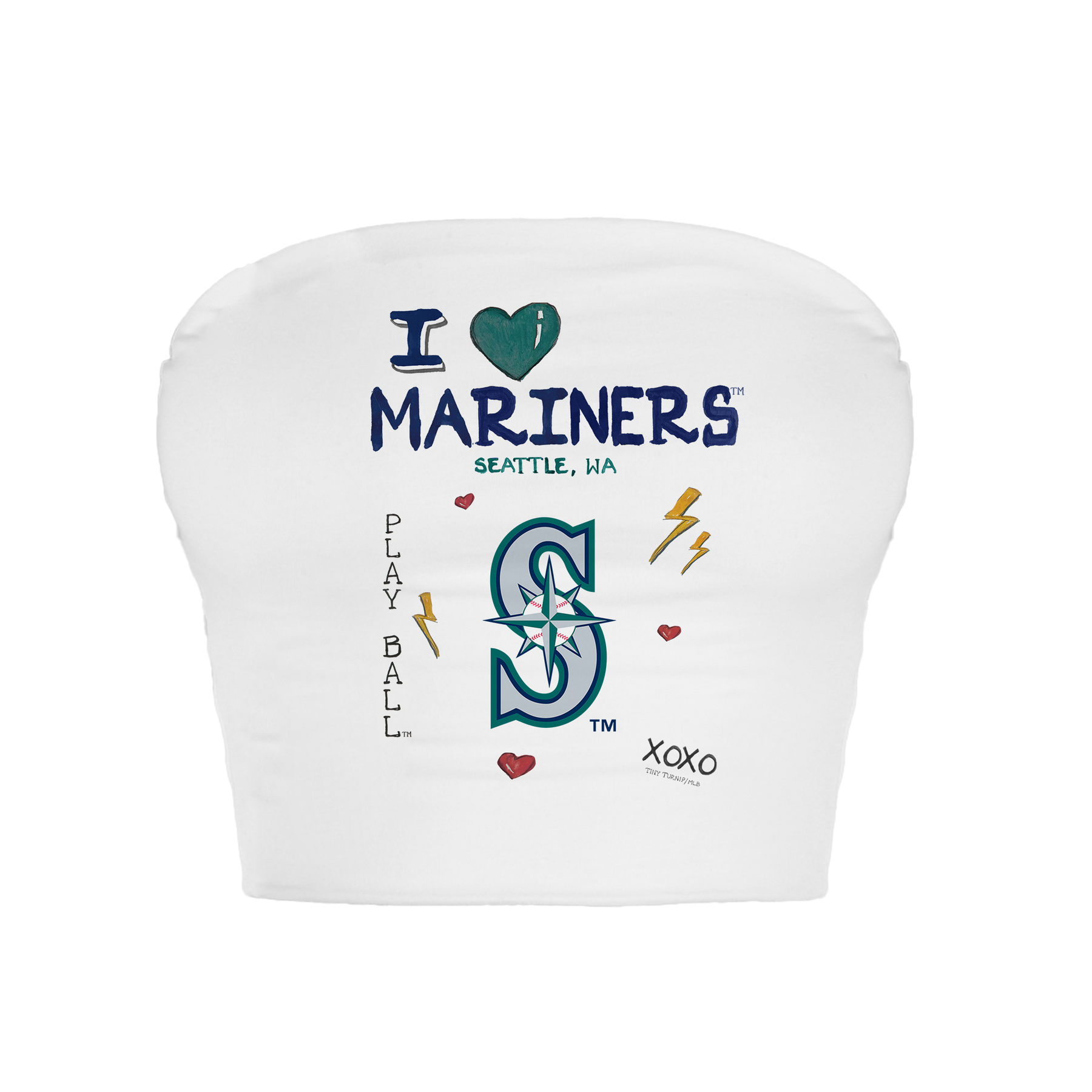 Seattle Mariners I Heart Mariners Crop Tube Top