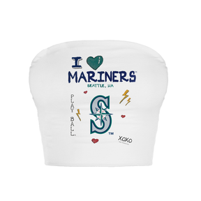 Seattle Mariners I Heart Mariners Crop Tube Top