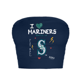 Seattle Mariners I Heart Mariners Crop Tube Top