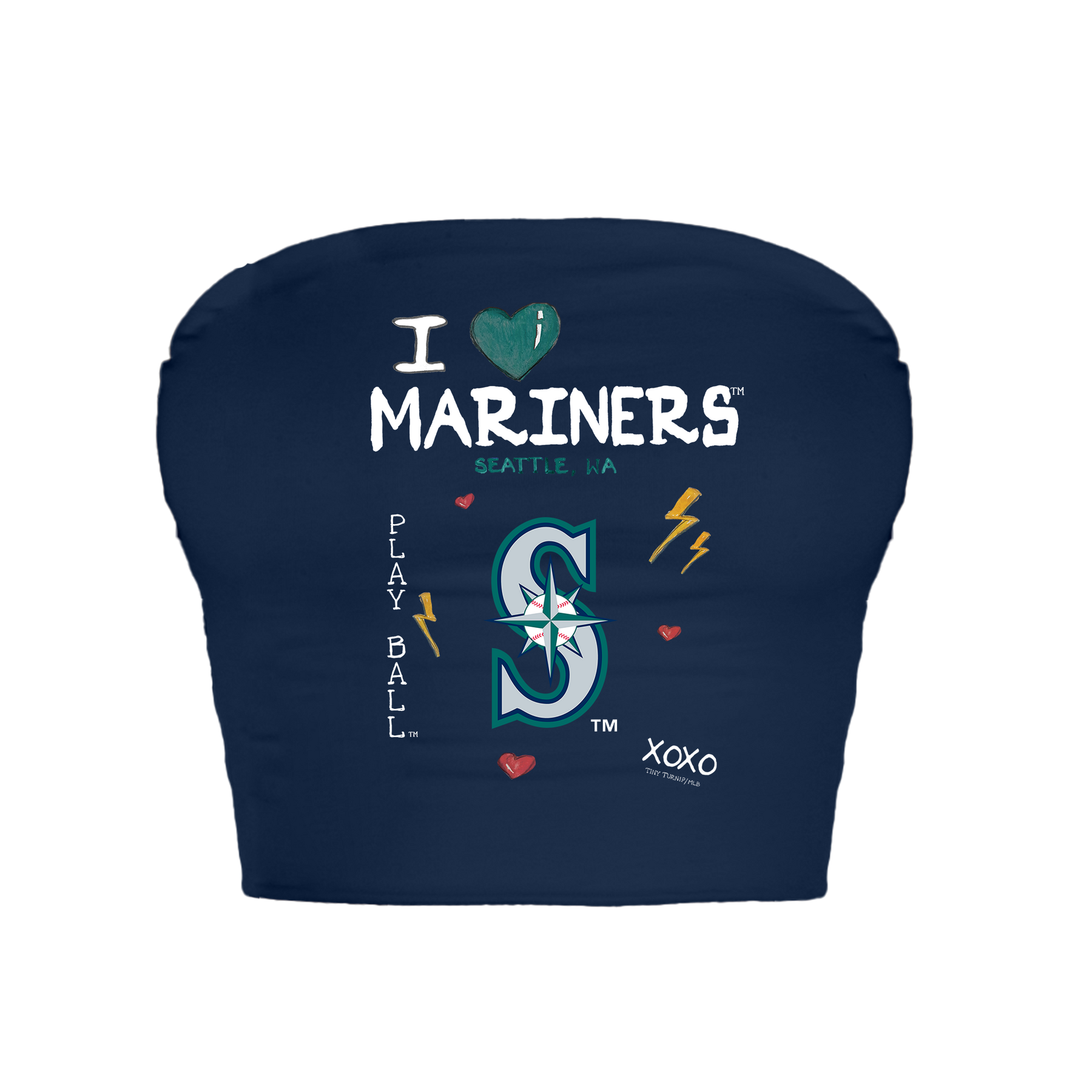 Seattle Mariners I Heart Mariners Crop Tube Top