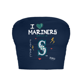 Seattle Mariners I Heart Mariners Crop Tube Top