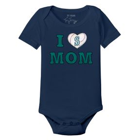 Seattle Mariners I Love Mom Short Sleeve Snapper