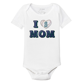 Seattle Mariners I Love Mom Short Sleeve Snapper