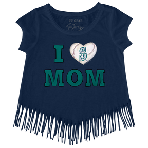 Seattle Mariners I Love Mom Fringe Tee