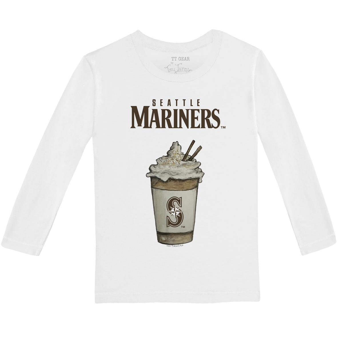 Seattle Mariners Latte Long-Sleeve Tee Shirt