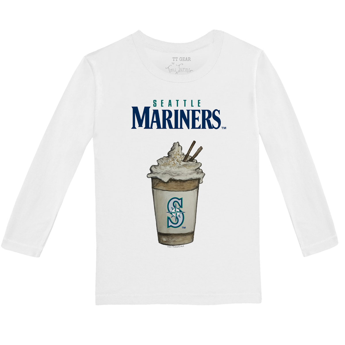 Seattle Mariners Latte Long-Sleeve Tee Shirt