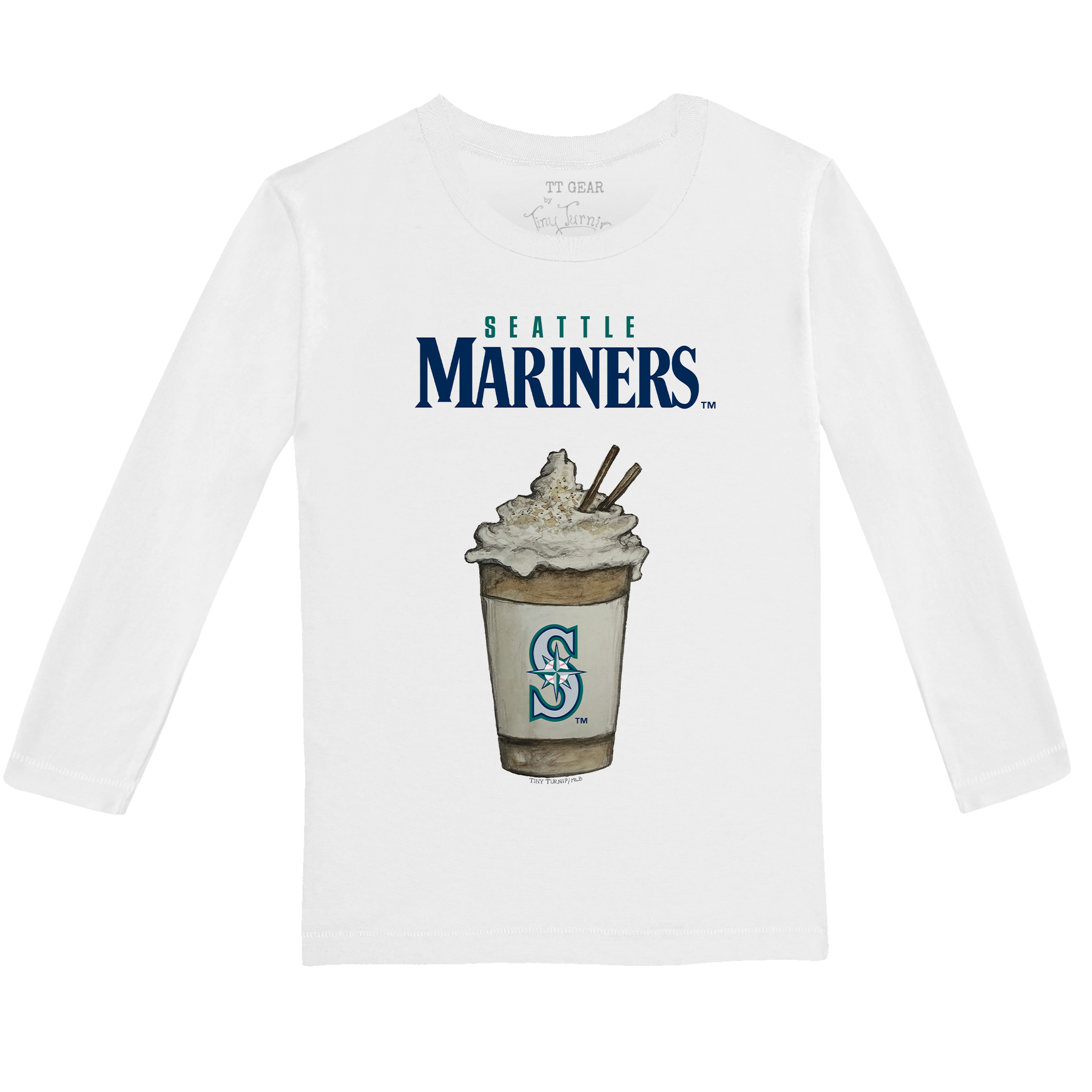 Seattle Mariners Latte Long-Sleeve Tee Shirt