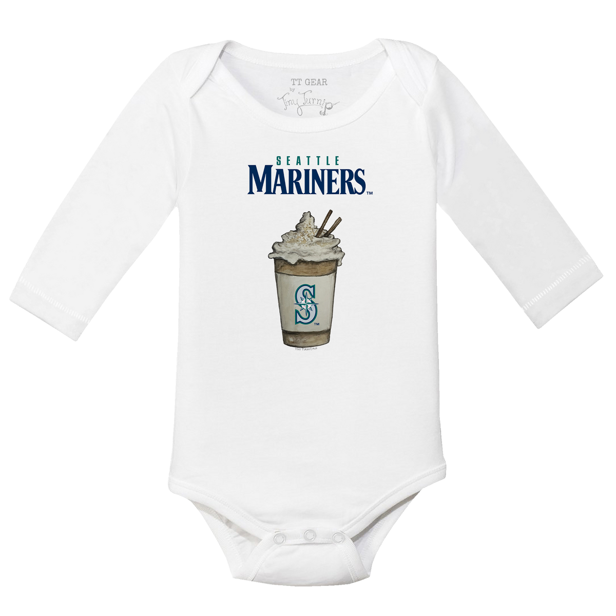 Seattle Mariners Latte Long Sleeve Snapper
