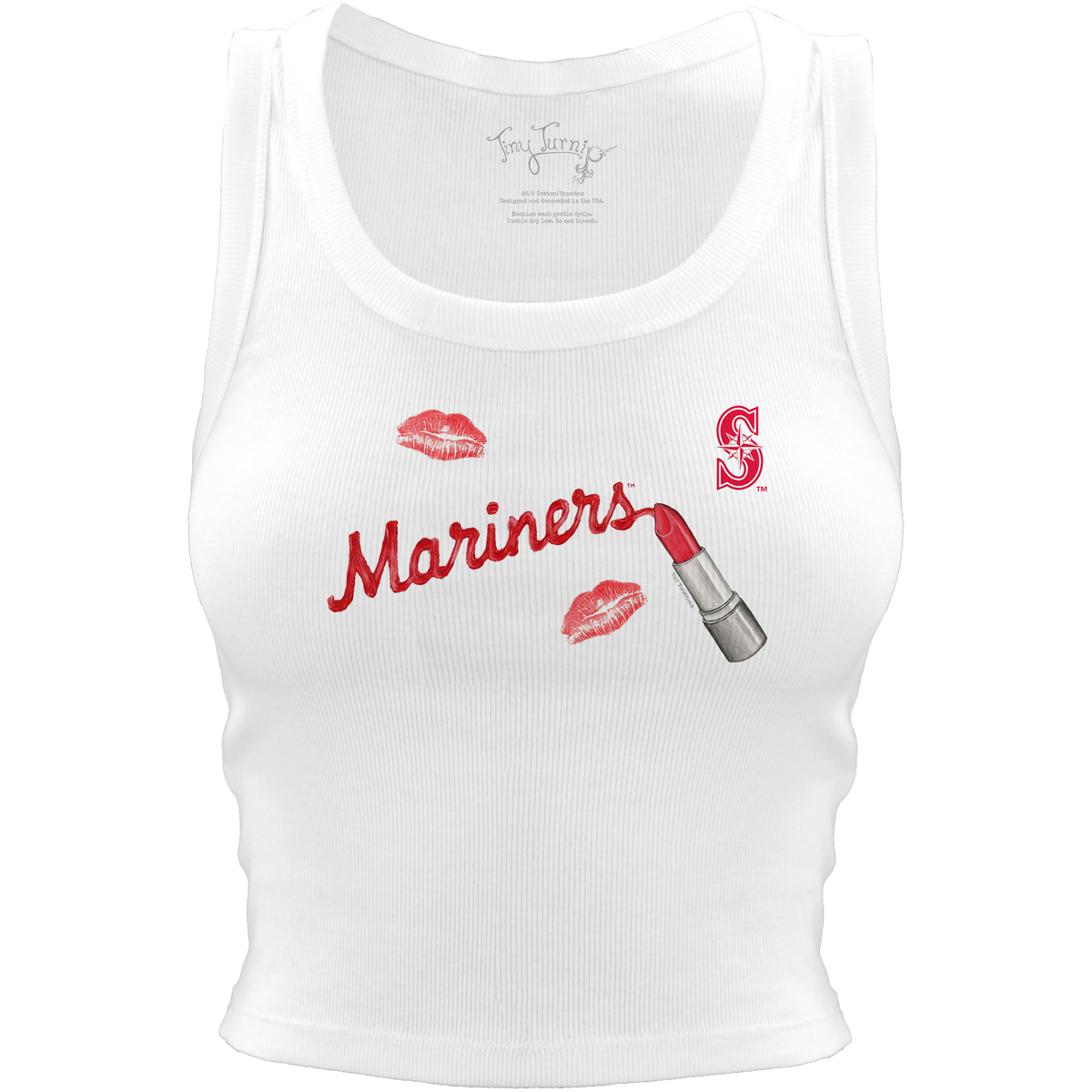 Seattle Mariners Lipstick Crop Tank - Tiny Turnip