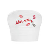 Seattle Mariners Lipstick Crop Tube Top - Tiny Turnip