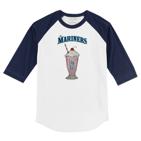 Seattle Mariners Milkshake 3/4 Navy Blue Sleeve Raglan