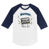 Seattle Mariners Mixtape 3/4 Navy Blue Sleeve Raglan