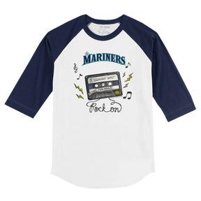 Seattle Mariners Mixtape 3/4 Navy Blue Sleeve Raglan
