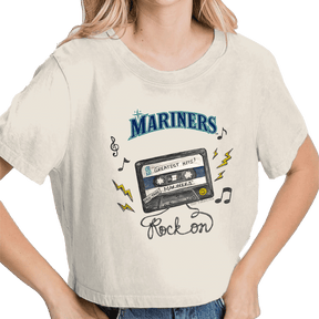 Seattle Mariners Mixtape Vintage Crop Tee - Tiny Turnip