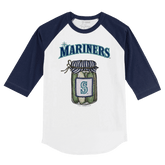 Seattle Mariners Pickle Jar 3/4 Navy Blue Sleeve Raglan