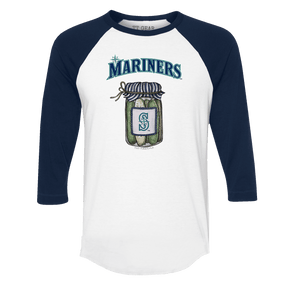 Seattle Mariners Pickle Jar 3/4 Navy Blue Sleeve Raglan